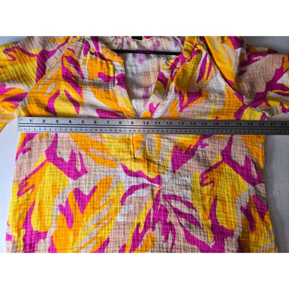 Sanctuary Island Tunic Make A Splash Oversized V Neck Gauzy Lightweight M - Picture 5 of 5